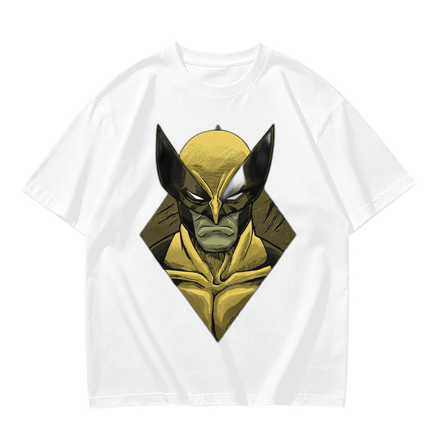 Olive T-shirt with Wolverine Superhero Graphic Print