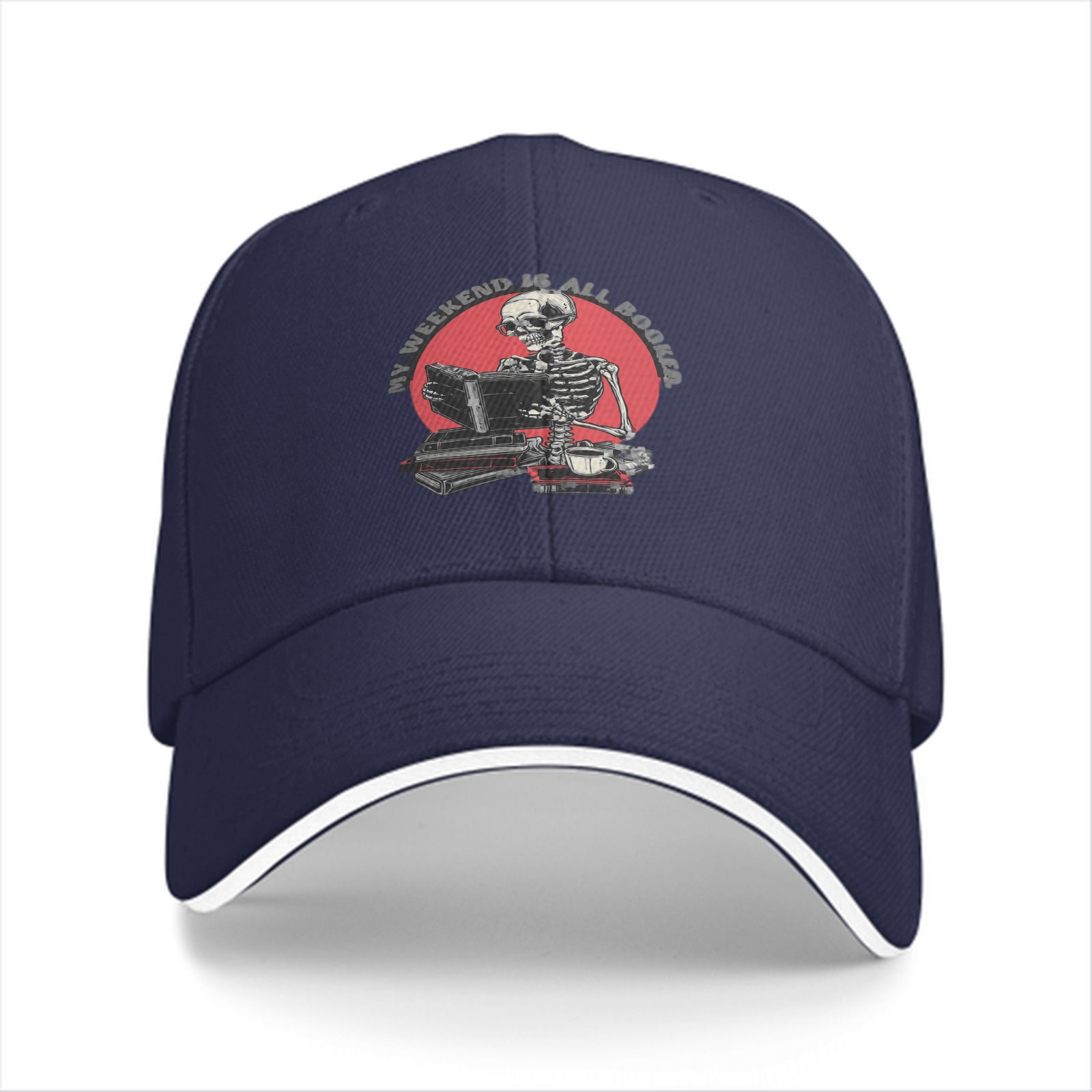 My Weekend Is All Booked Skeleton Baseball Cap