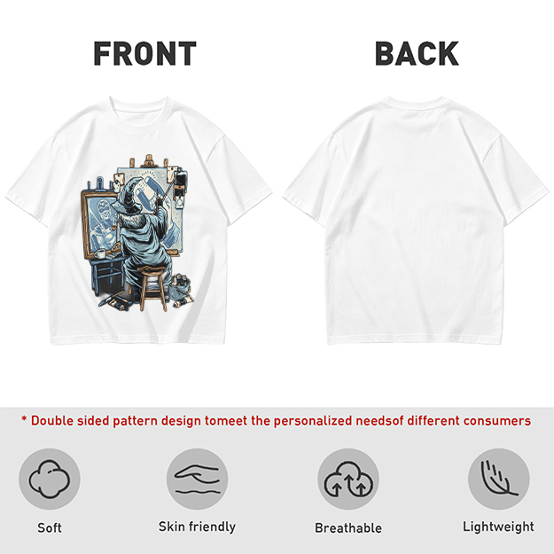 Olive T-Shirt Featuring Wizard Painting Superhero Artwork