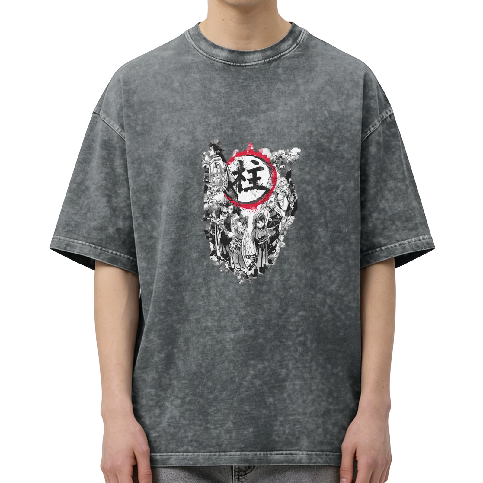Demon Slayer Corps Hashira Anime Graphic Vintage Wash T-Shirt