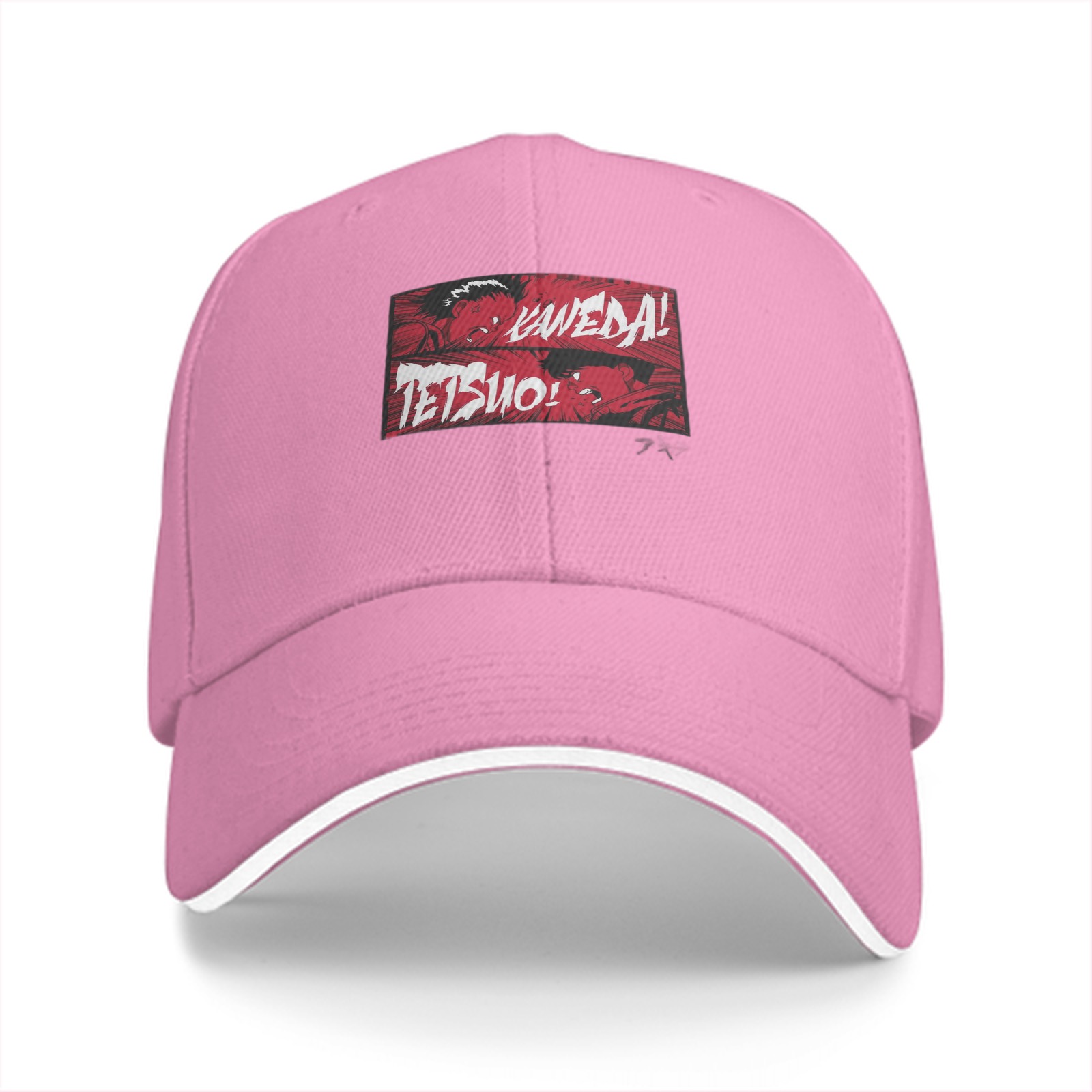 Black baseball cap with Kaneda Tetsuo anime graphic print