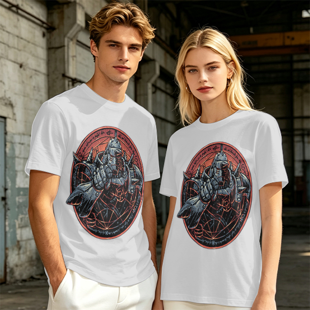 Olive T-Shirt Featuring Alphonse Elric Fullmetal Alchemist Artwork