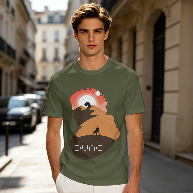 Dune Desert Planet Graphic T-Shirt for Sci-Fi Fans