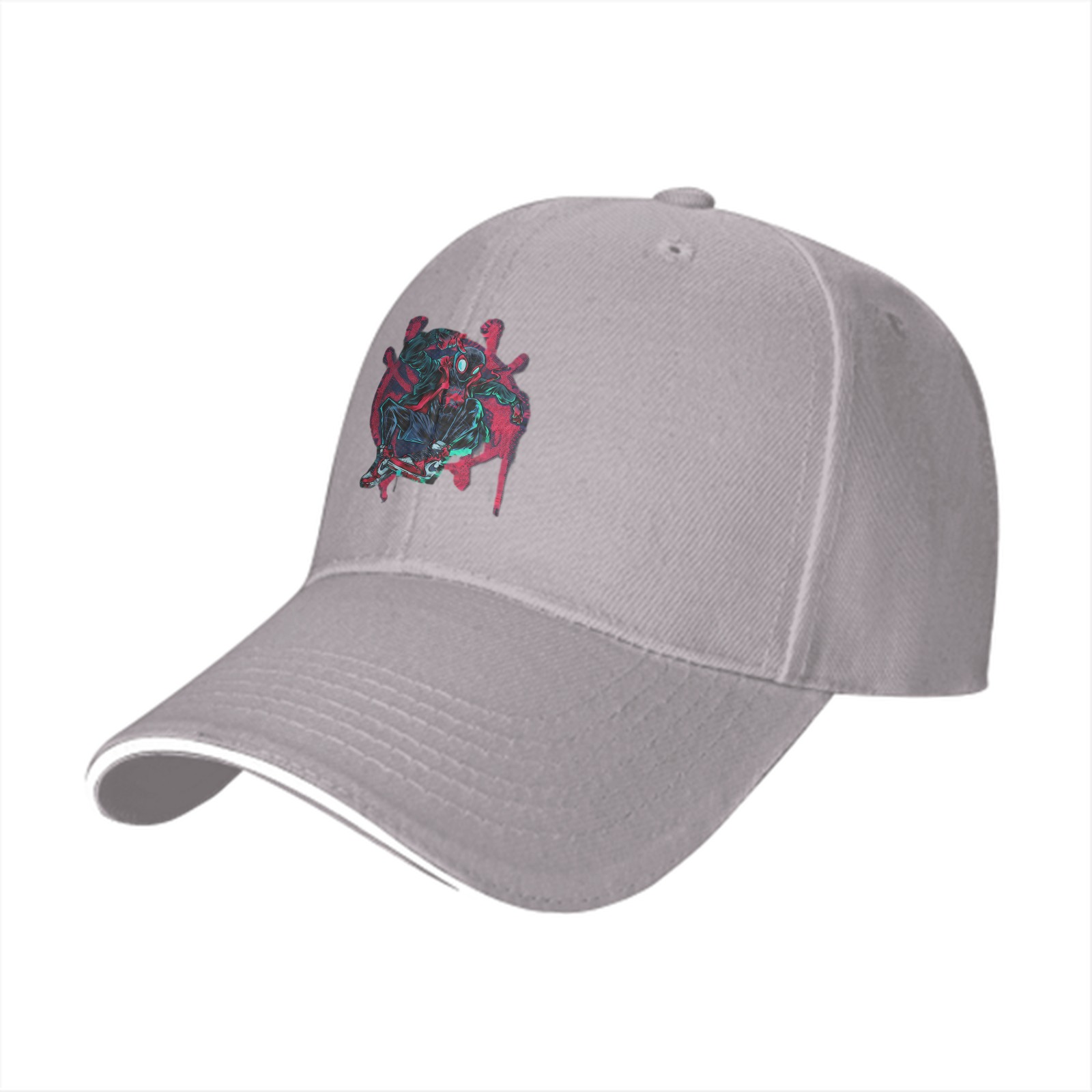 Black Baseball Cap With Miles Morales Spider-Man Graphic