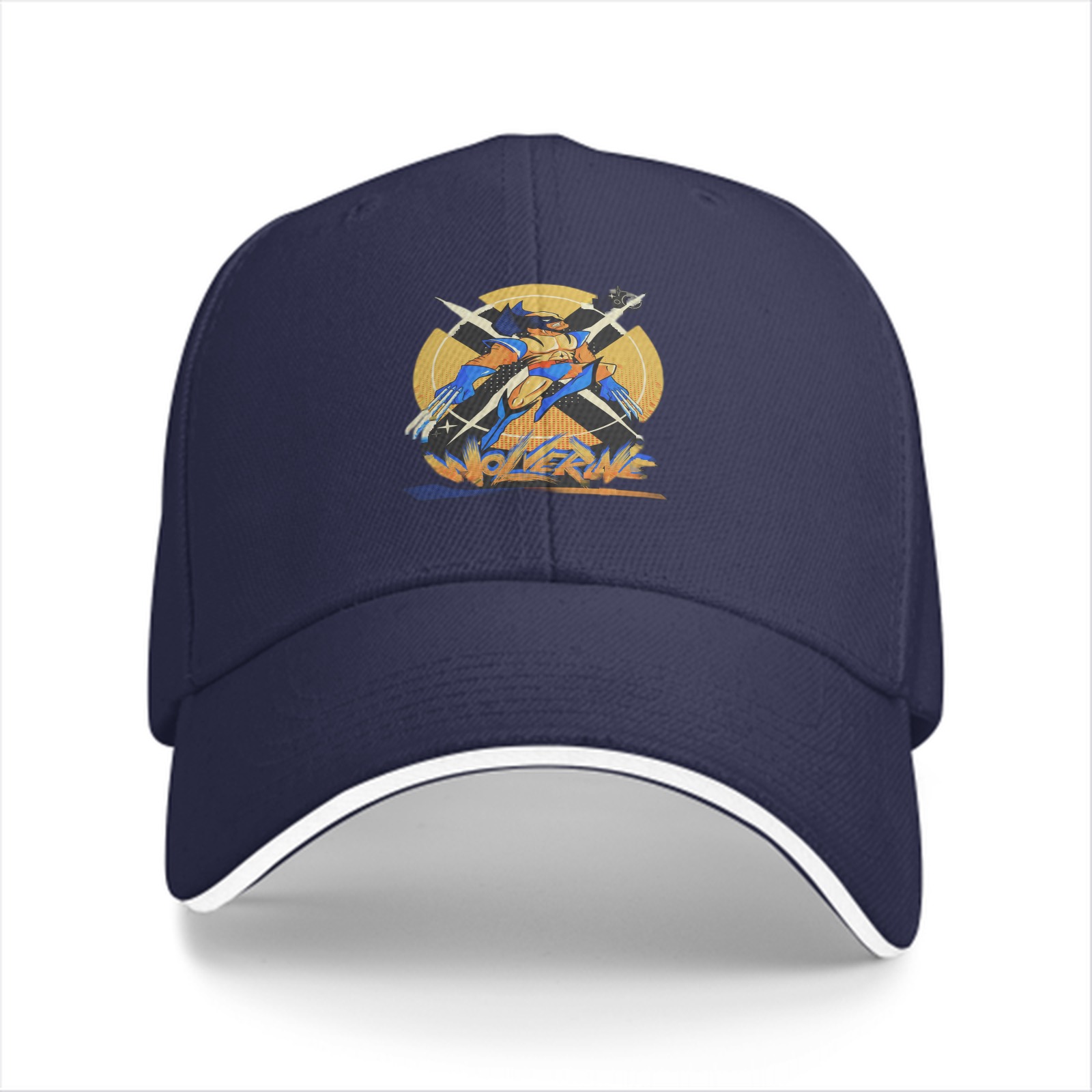 Black baseball cap with Wolverine graphic and logo