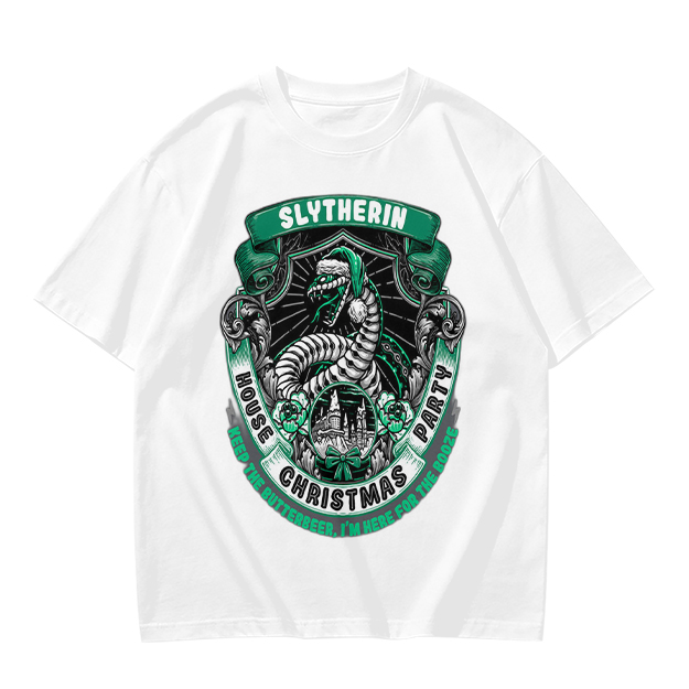 Slytherin House Christmas Party Themed Graphic T-Shirt