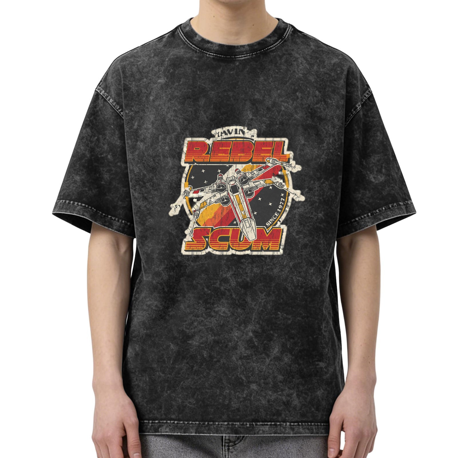 Star Wars Rebel Scum X-Wing Vintage Wash Graphic T-Shirt