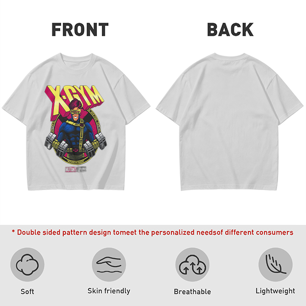 X-GYM Cyclops Superhero Graphic T-Shirt for Fitness Fans