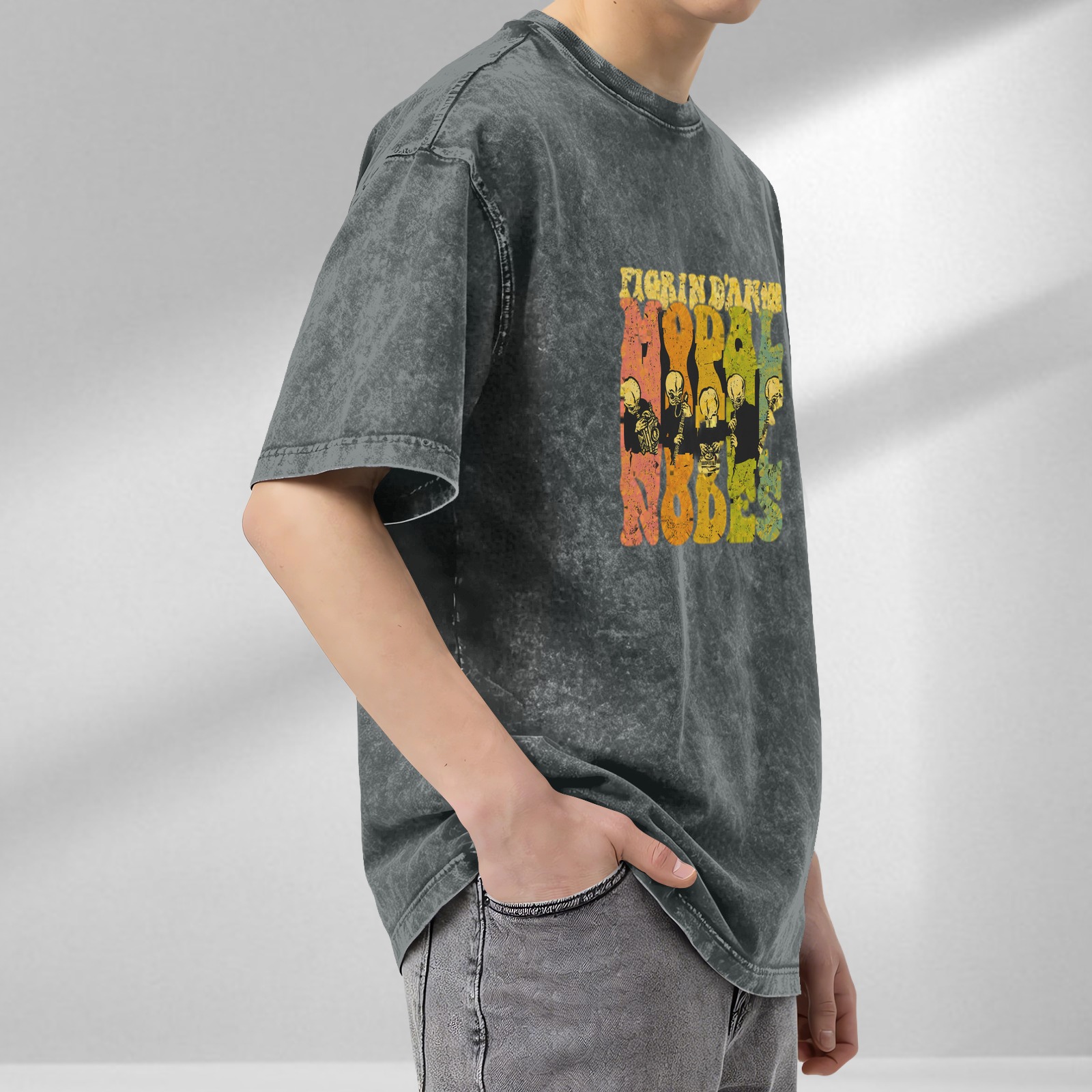 Figrin D'an and the Modal Nodes Acid Wash Graphic T-Shirt