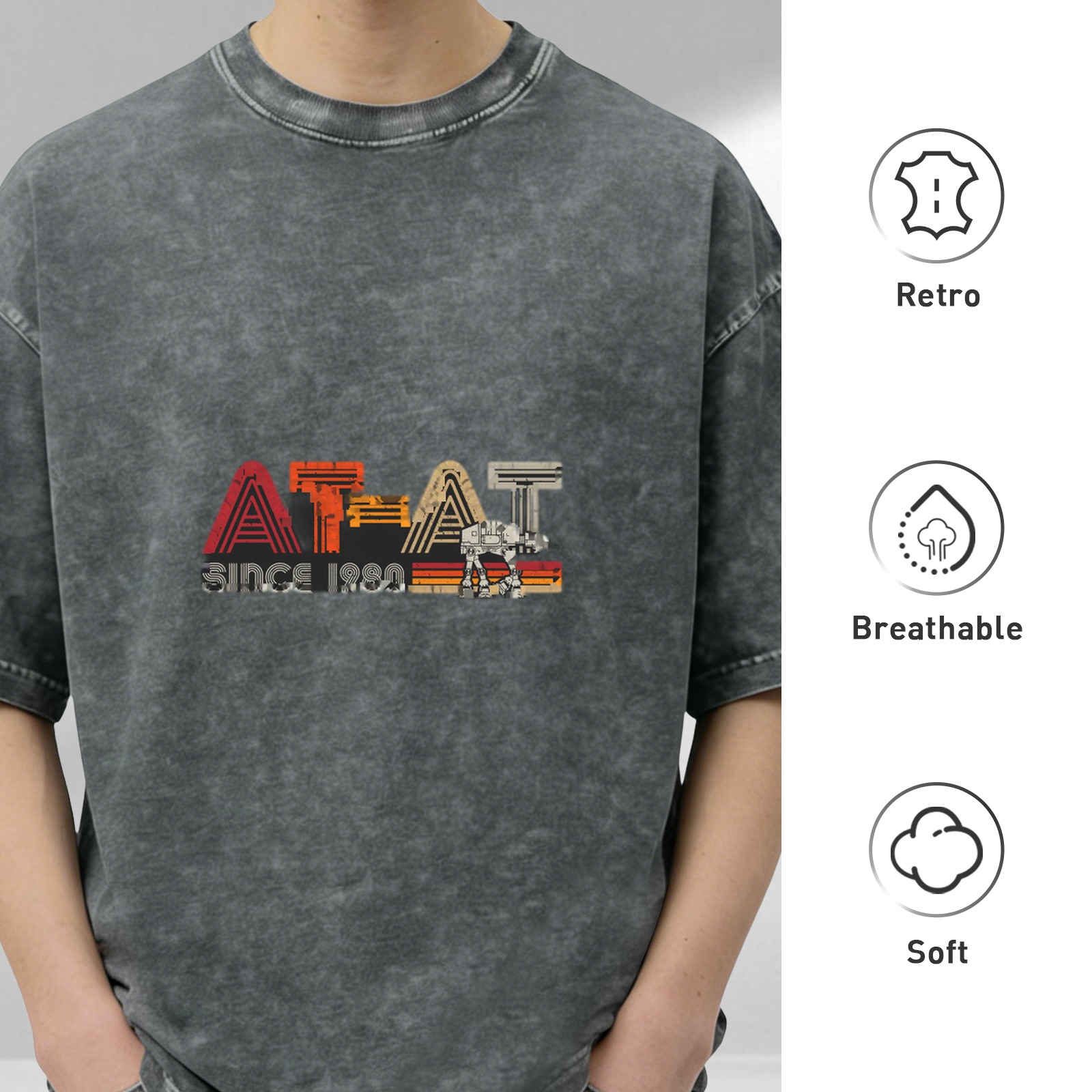 Star Wars AT-AT Since 1980 Vintage Wash Graphic T-Shirt