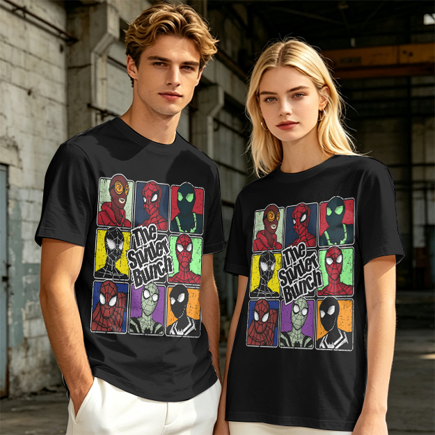 Olive T-Shirt Featuring The Spider Bunch Multiverse Character Art