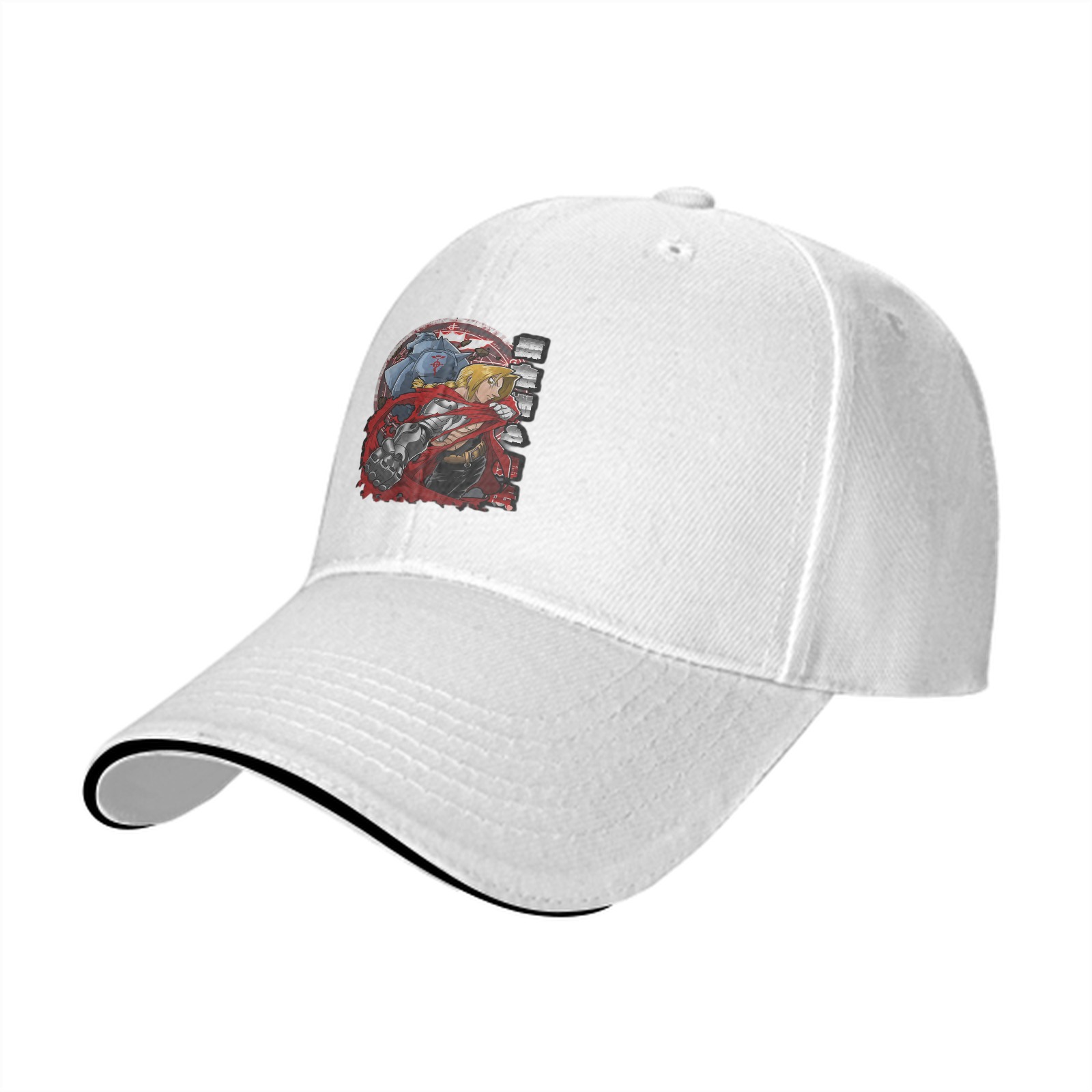 Fullmetal Alchemist Brothers Graphic Black Baseball Cap