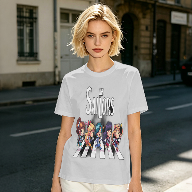 The Sailors Chibi Anime Abbey Road Graphic T-Shirt