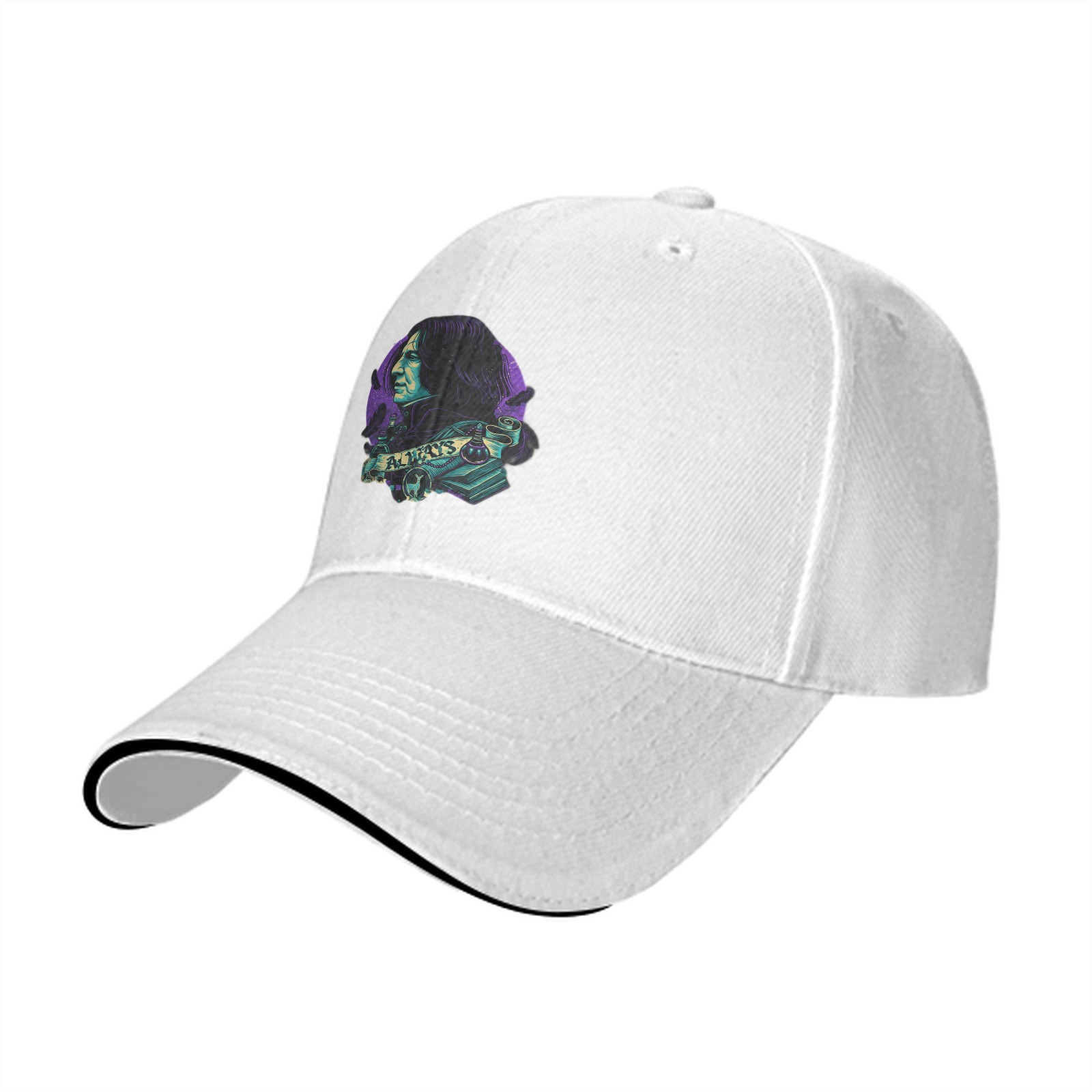 Black baseball cap with Severus Snape 'Always' graphic design