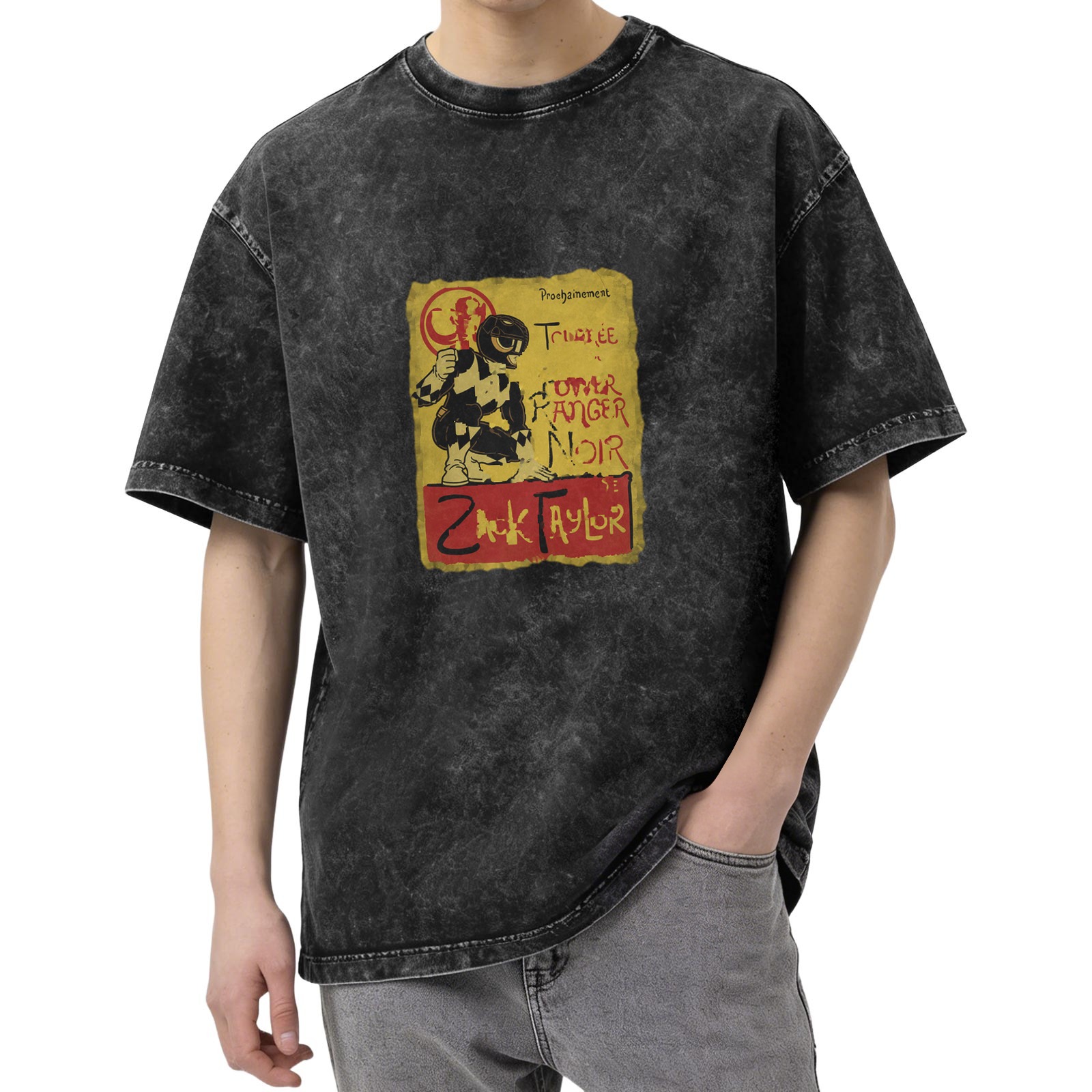Vintage Black Ranger Zack Taylor Graphic T-Shirt