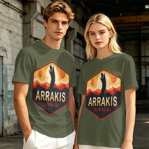 Arrakis Sandworm Desert Sunset Graphic T-Shirt Design