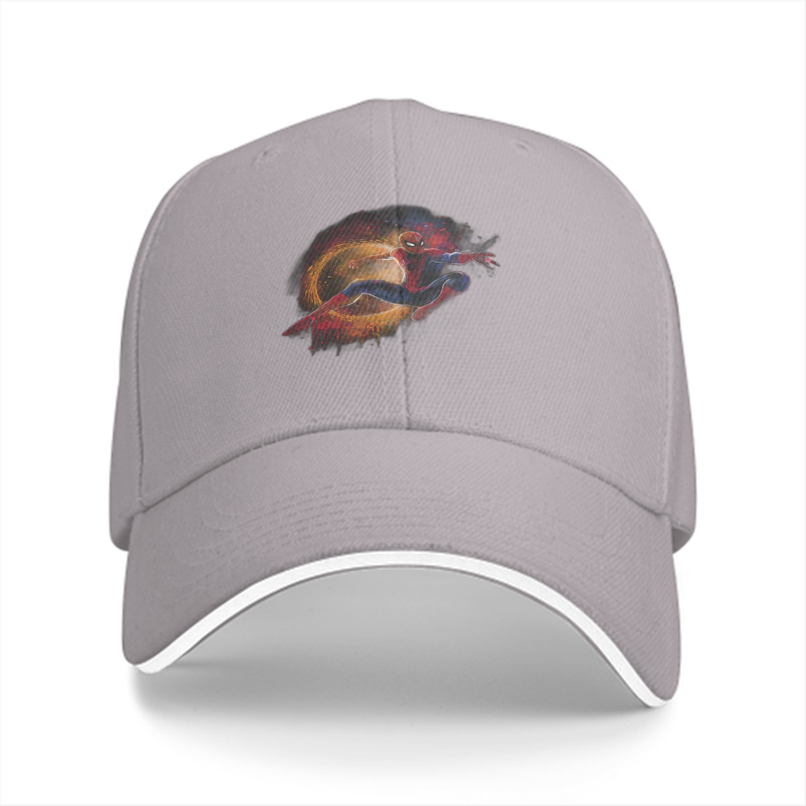 Black baseball cap with Spider-Man dynamic action graphic