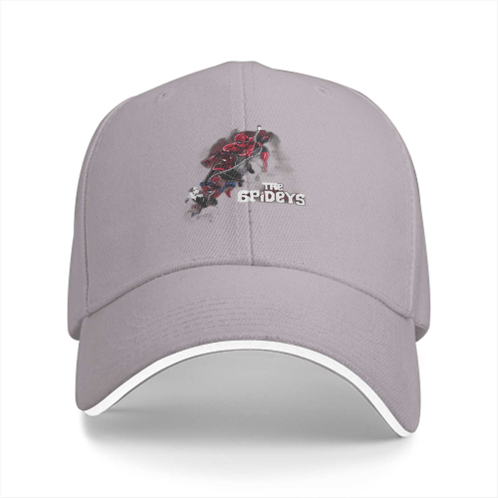 Black baseball cap with The Spideys graphic print