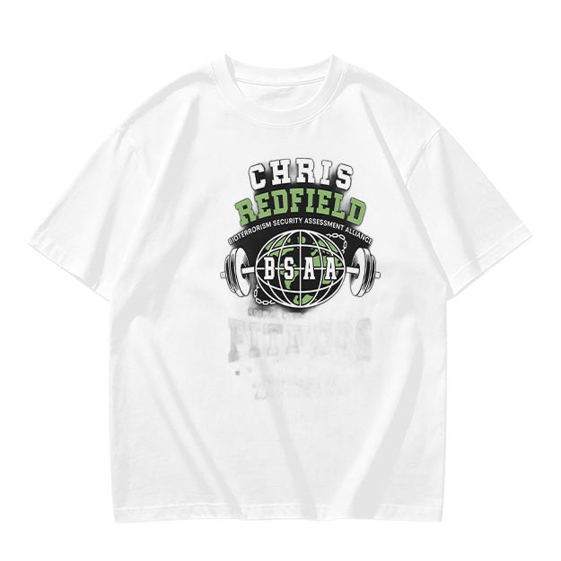 Chris Redfield BSAA Globe Barbell Graphic T-Shirt