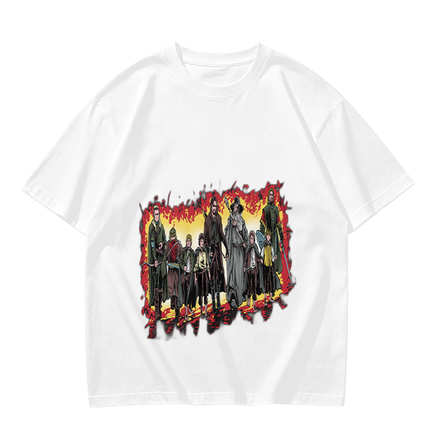 Olive Green T-Shirt With Fantasy Fellowship Group Graphic Print