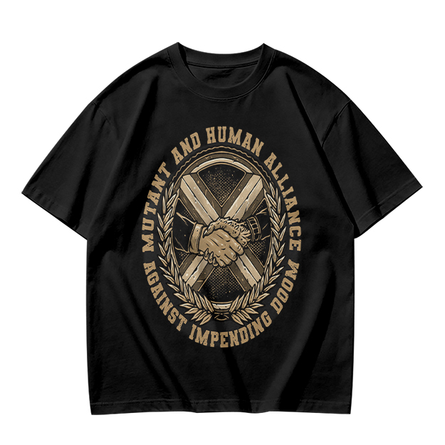 Mutant and Human Alliance Against Impending Doom Graphic T-Shirt
