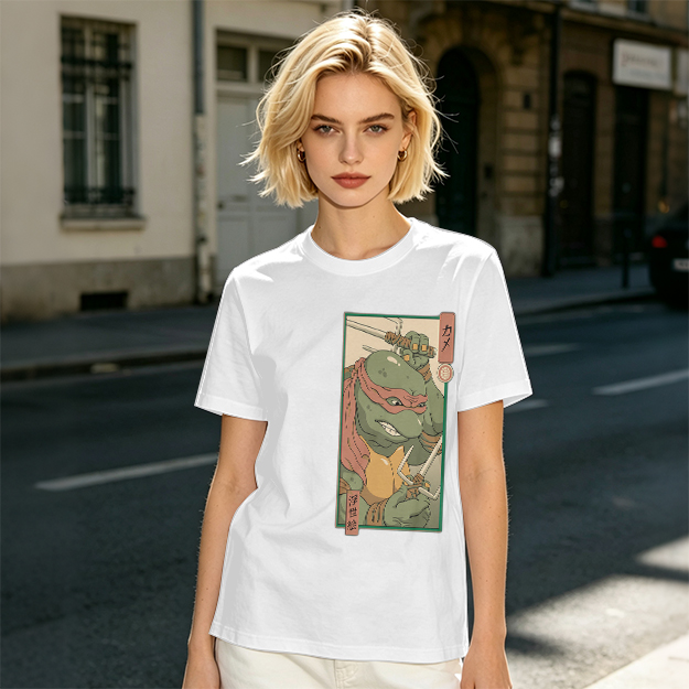 Olive T-shirt with Raphael Teenage Mutant Ninja Turtles Graphic