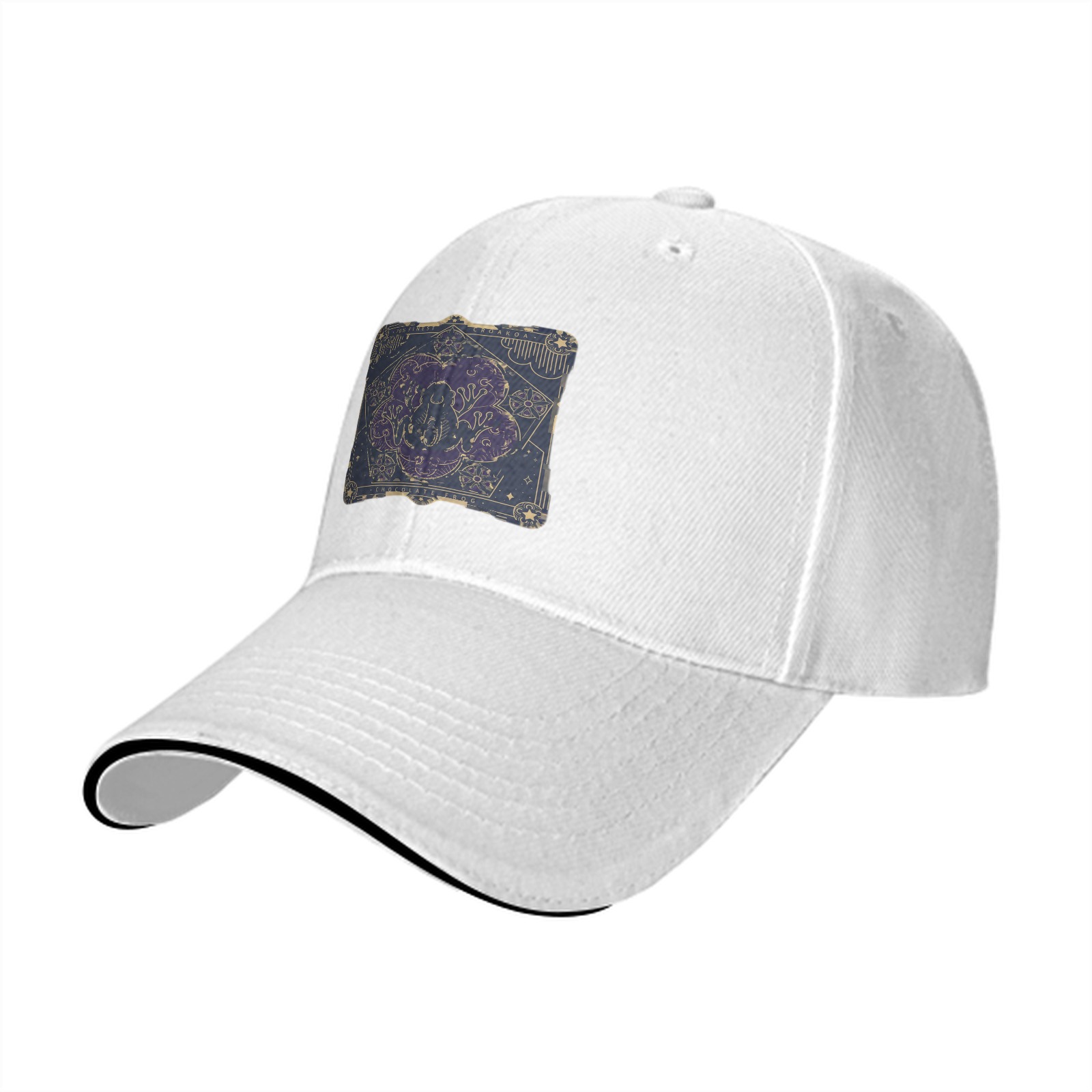 Black Baseball Cap With Celestial Octopus Constellation Art