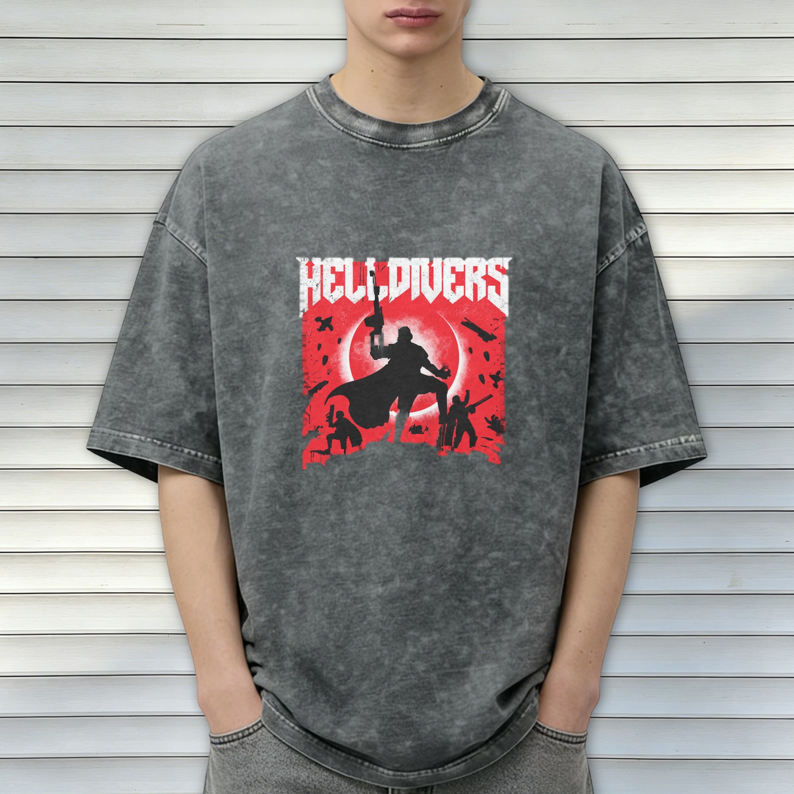 Helldivers Graphic Stonewashed T-Shirt