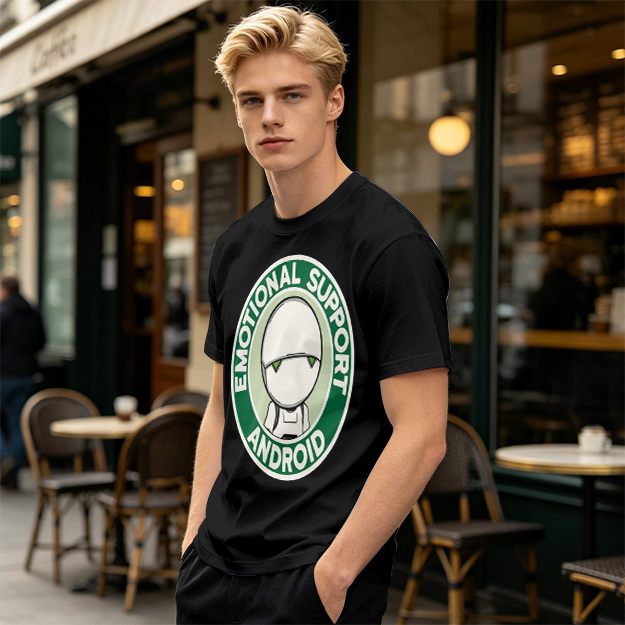 Emotional Support Android Graphic T-Shirt