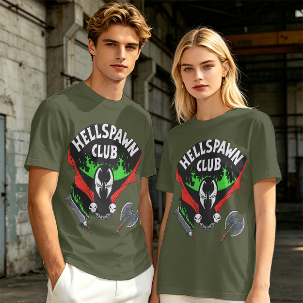 Hellspawn Club Graphic Print Olive T-Shirt