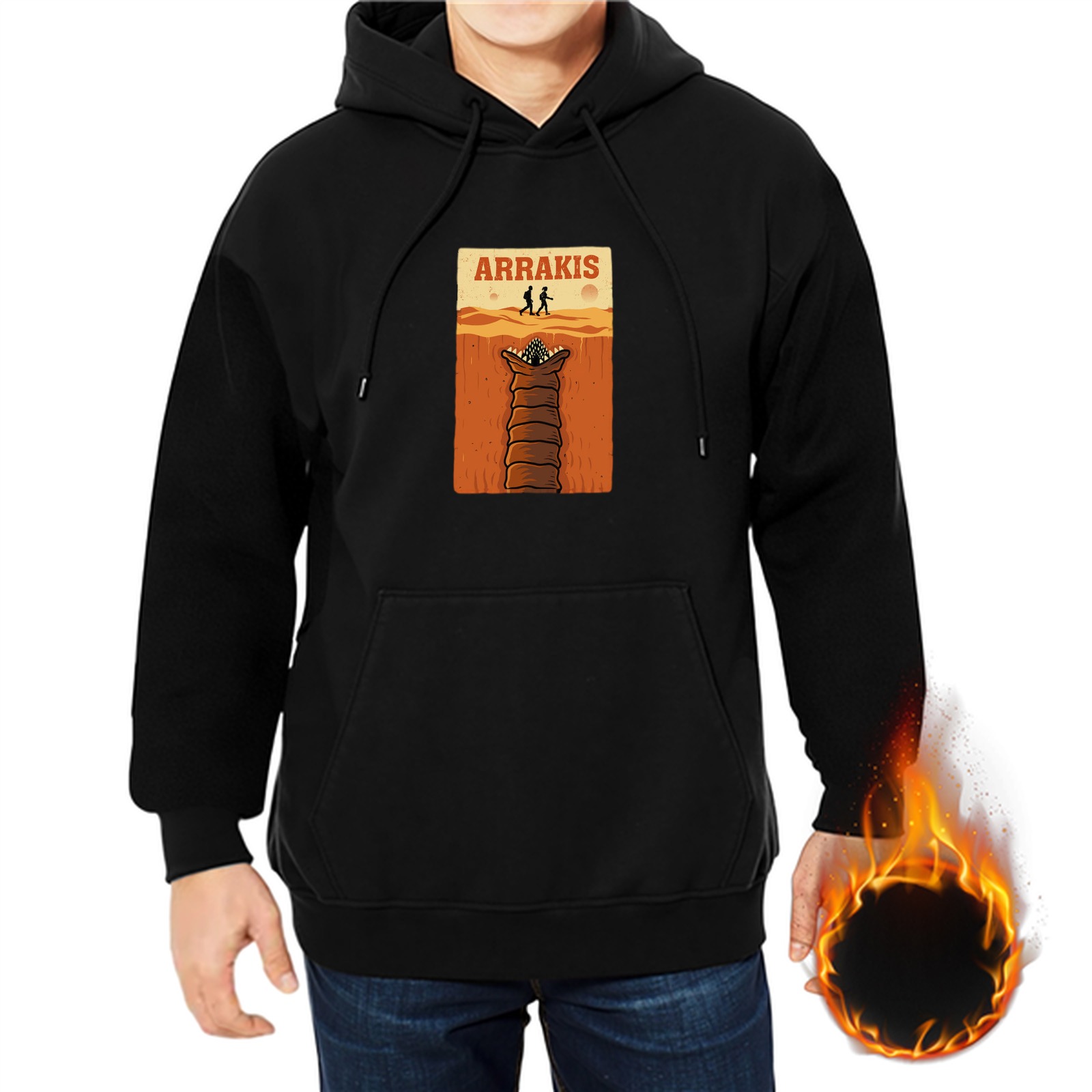 Arrakis Sandworm Desert Hoodie - Sci-Fi Fan Apparel
