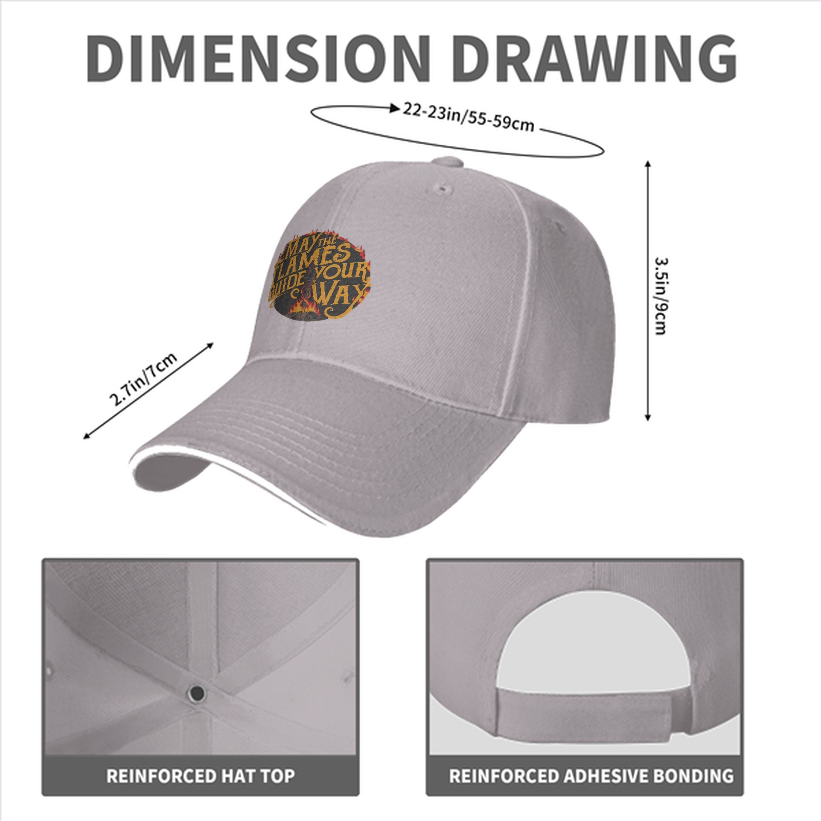 May The Flames Guide Your Way Black Baseball Cap