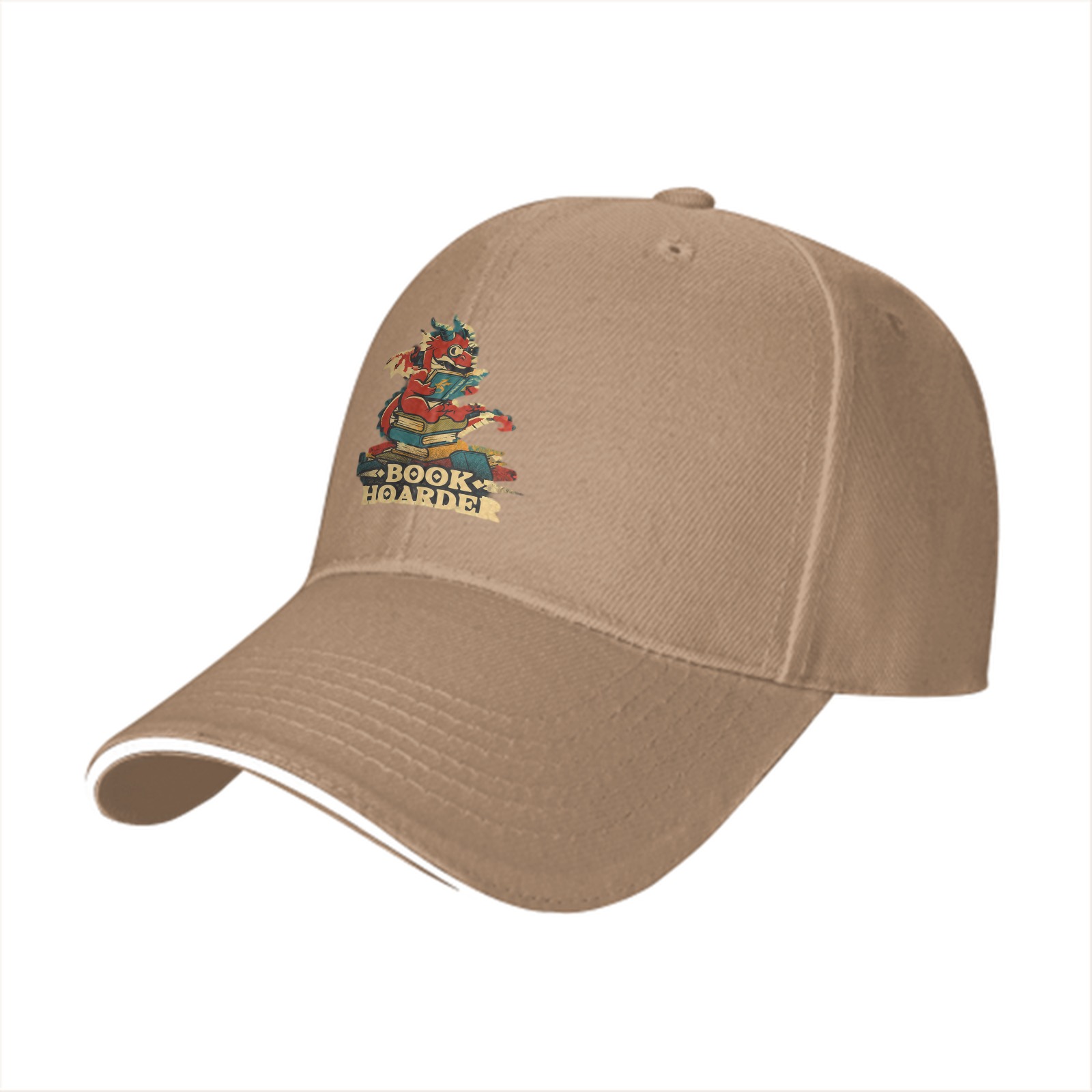 Book Hoarder Dragon Baseball Cap for Book Lovers