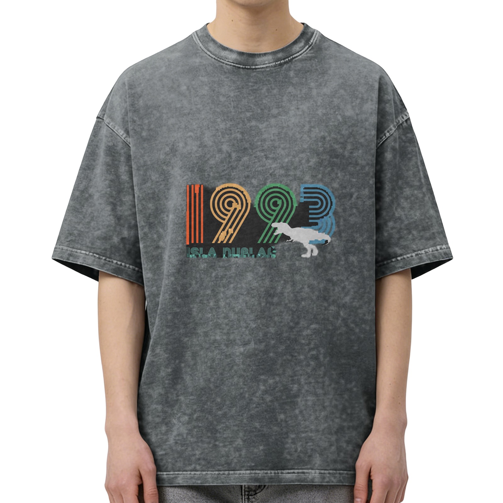 1993 Isla Nublar Dinosaur Graphic Vintage Wash T-Shirt