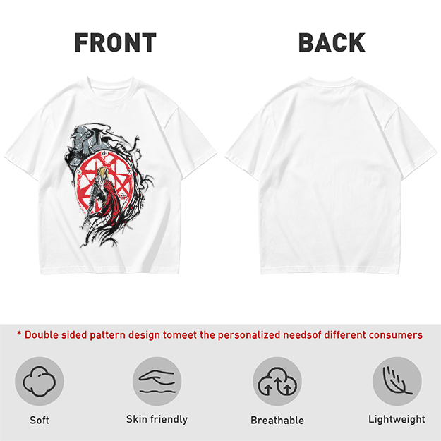 Olive Anime Graphic T-Shirt With Transmutation Circle Design