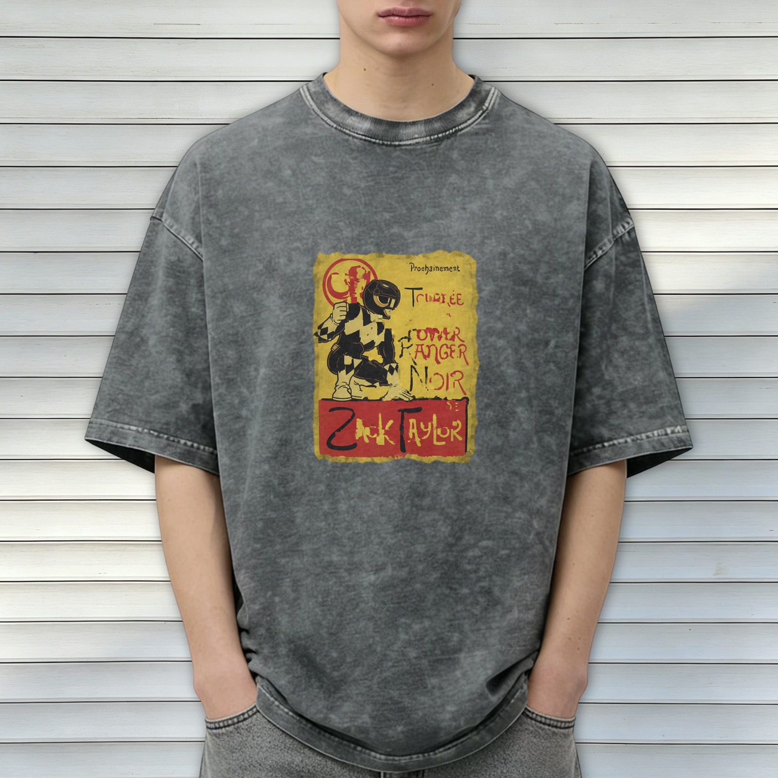 Vintage Black Ranger Zack Taylor Graphic T-Shirt