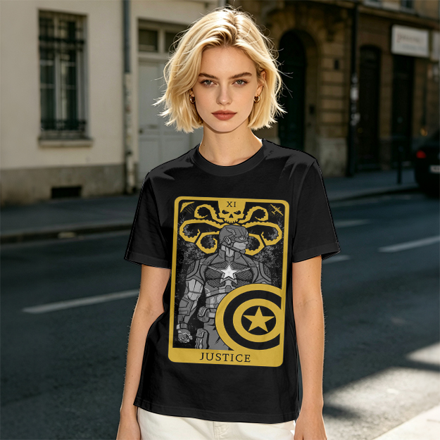 Hydra Captain America Justice Tarot Graphic T-Shirt