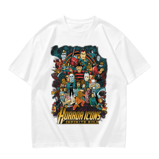 Horror Icons Group Graphic T-Shirt
