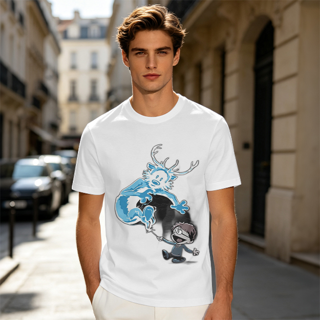 Olive T-Shirt With Harry Potter Patronus Deer Cartoon Print