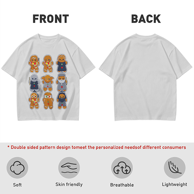 Olive T-Shirt With Harry Potter Themed Gingerbread Characters Print