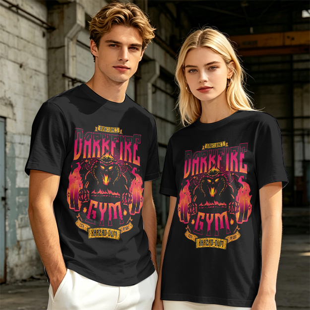 Darkfire Gym Graphic Print Olive T-Shirt