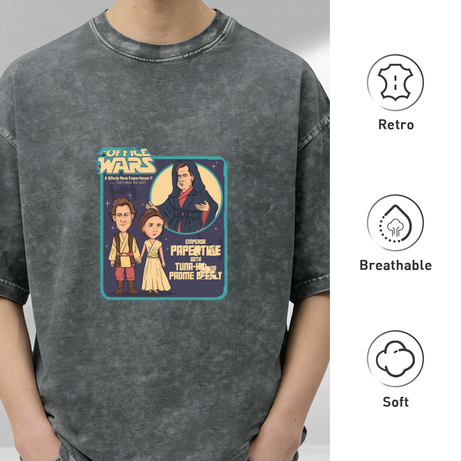 Office Wars Parody T-Shirt with The Office Star Wars Crossover Art