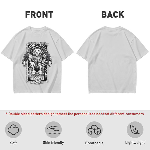 Olive Cthulhu H.P. Lovecraft Graphic T-Shirt