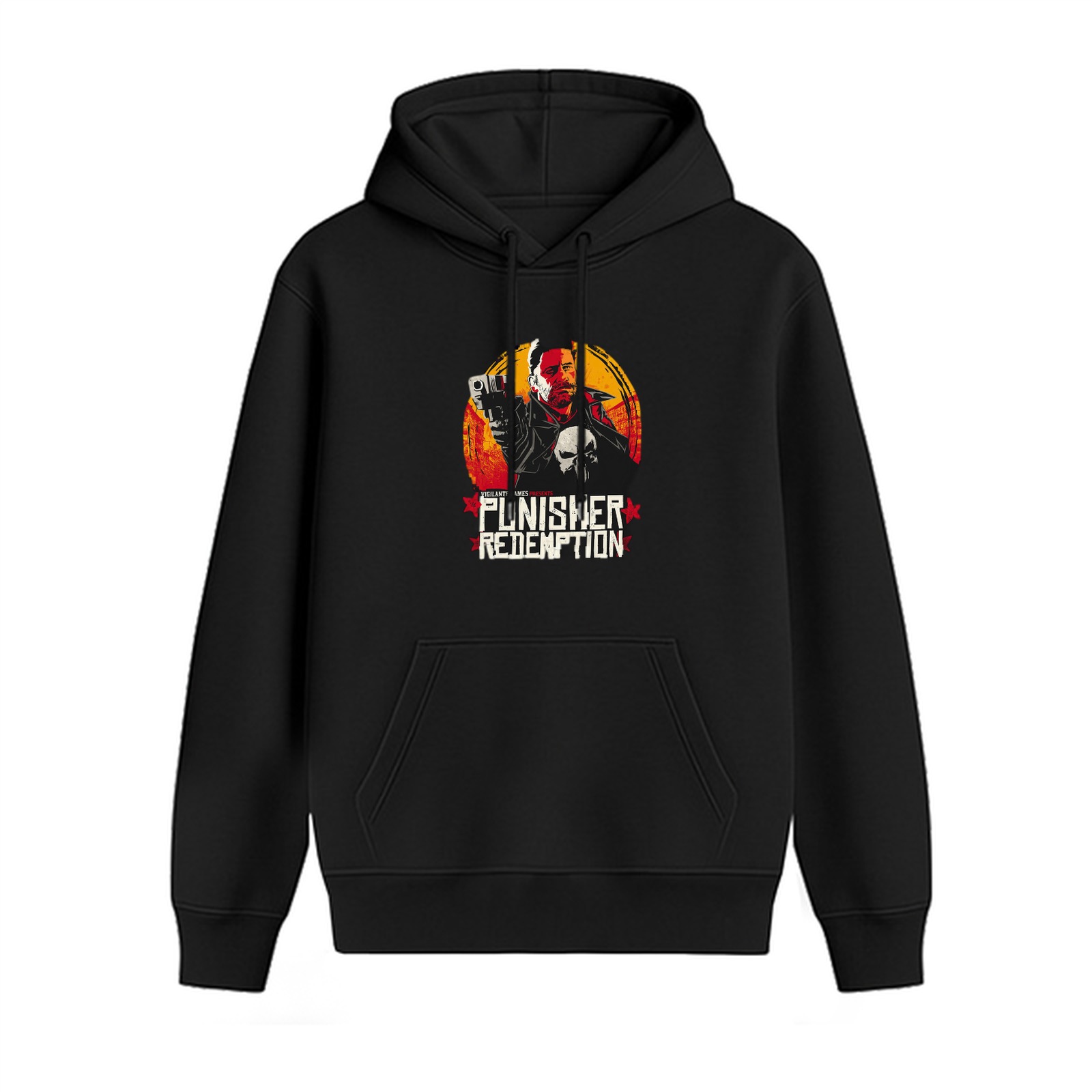 Punisher Redemption Graphic Black Hoodie