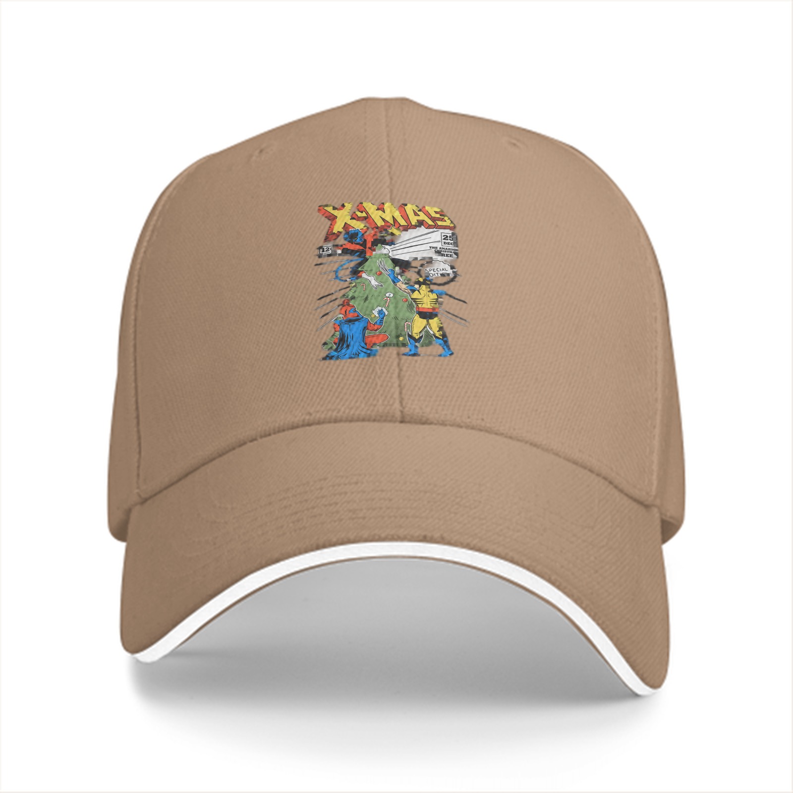 Black baseball cap with X-Men X-Mas Christmas tree graphic
