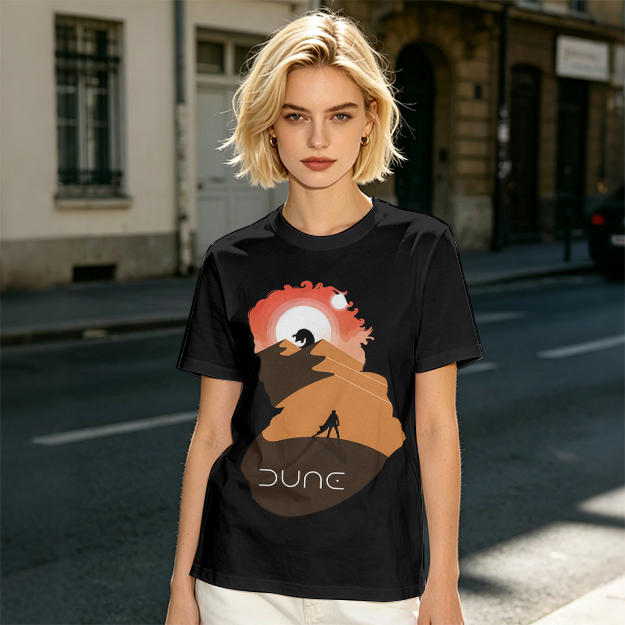 Dune Desert Planet Graphic T-Shirt for Sci-Fi Fans