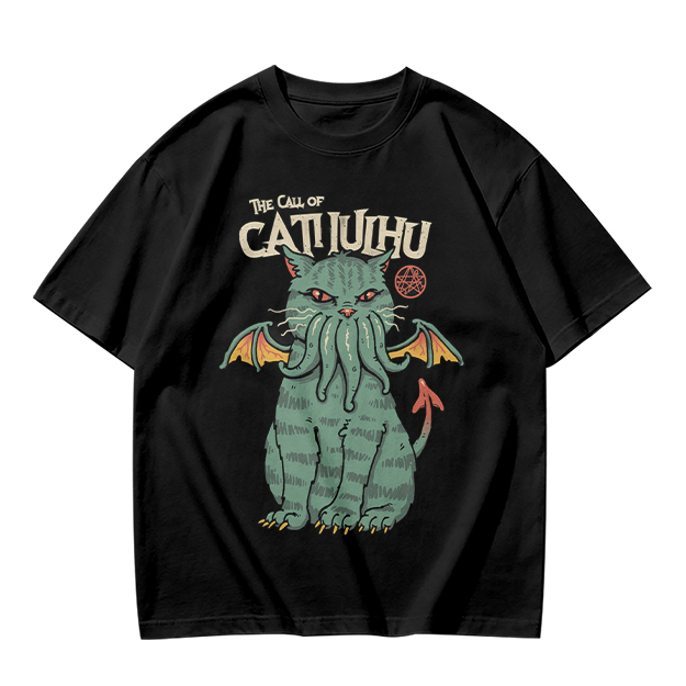 The Call of Cthulhu Cat Graphic T-Shirt