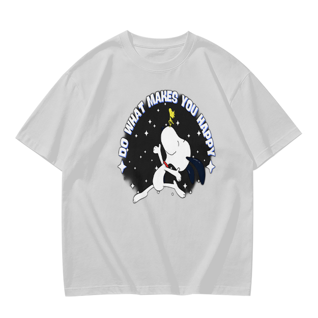 Do What Makes You Happy Snoopy Graphic Olive T-Shirt