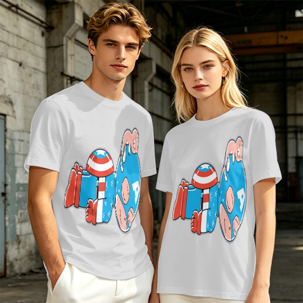 Olive Green T-Shirt With Melting Captain America Graphic Print