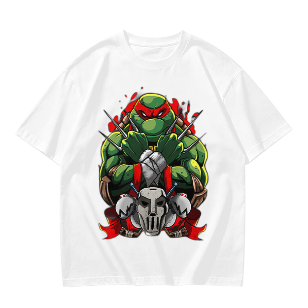 Olive T-Shirt Featuring Raphael the Teenage Mutant Ninja Turtle
